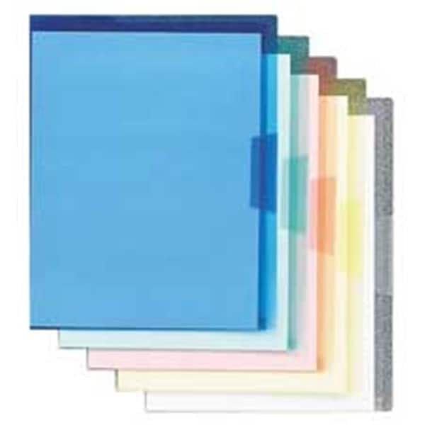 Smead Smead Manufacturing Company SMD85750 Translucent Jacket- Flap Lock- Letter Size- BE-GN-OE-YW-CL SMD85750 - main